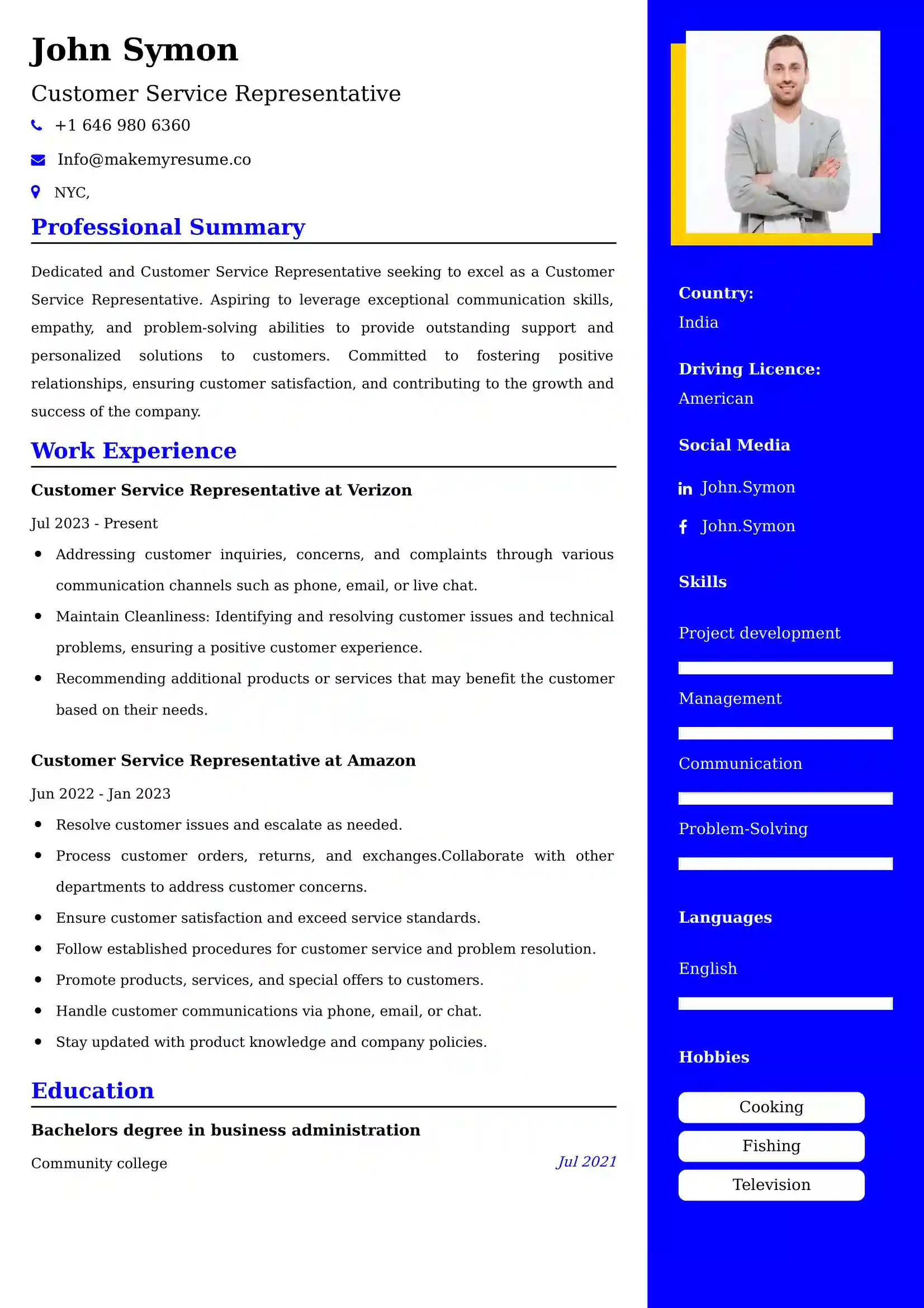 75+ Professional Customer Service Resume Examples, Latest Format